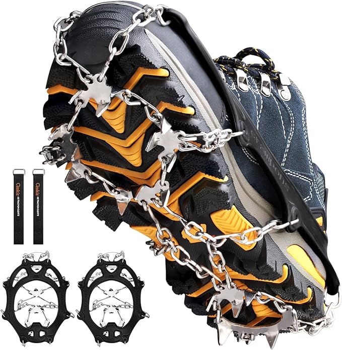🧗‍♂️8-Tooth Welded Chain Crampons | Non-Slip Snow Ice Grips for Outdoor Hiking❄️
