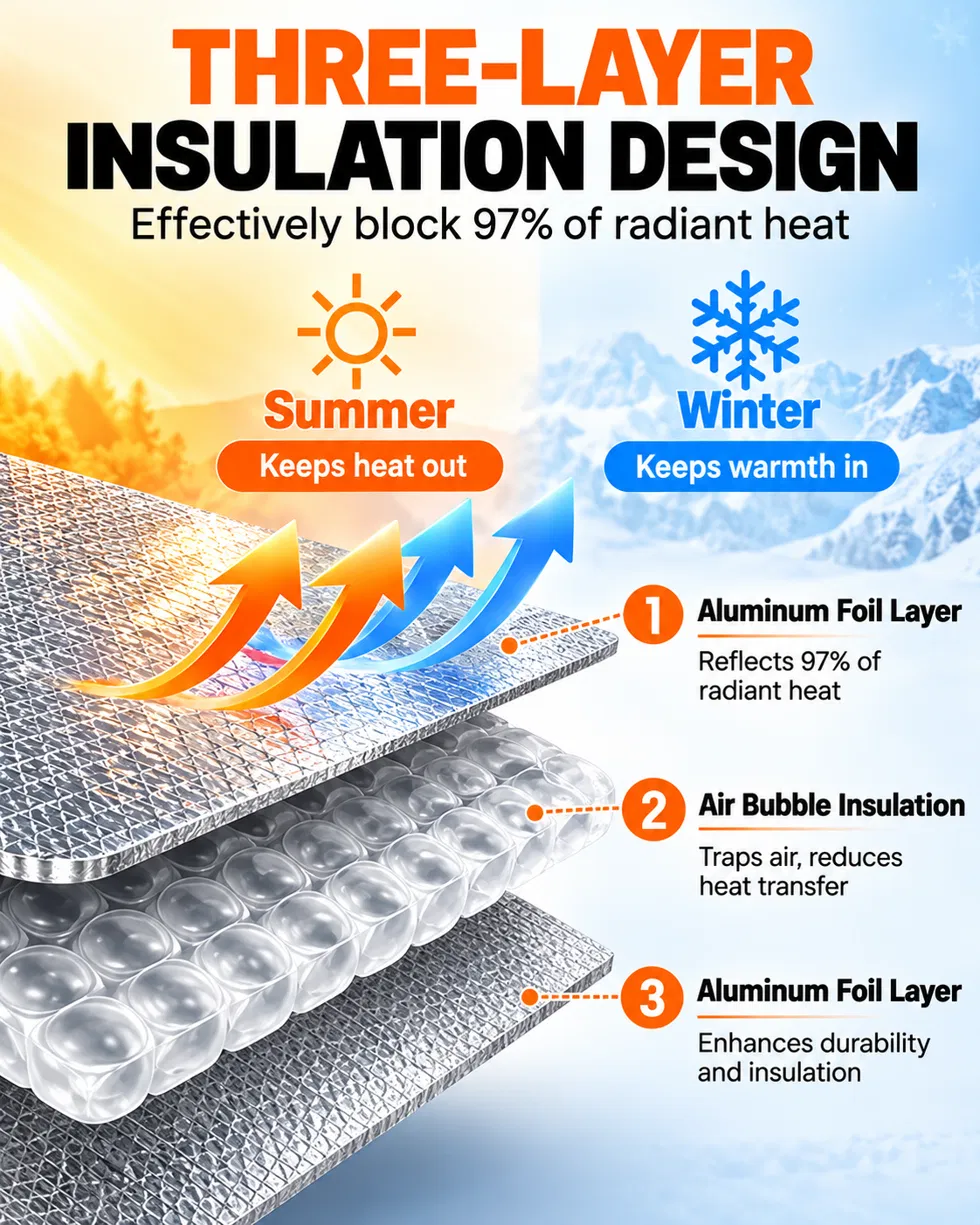 🎃Halloween Deal 50% OFF! Attic Stair Insulation Cover with Zipper Access – Blocks Cold Drafts, Attic Heat & Dust | Fits Openings up to 25" x 54", 11" Tall