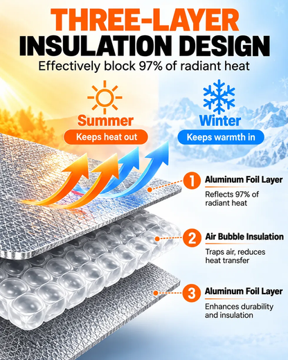 🎃Halloween Deal 50% OFF! Attic Stair Insulation Cover with Zipper Access – Blocks Cold Drafts, Attic Heat & Dust | Fits Openings up to 25" x 54", 11" Tall