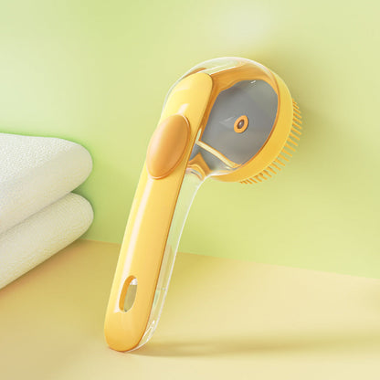 One Press For Rich Foam 🧴Pet Bath Brush with Shampoo Dispenser