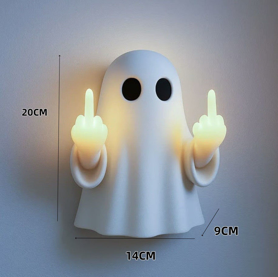 👻🔥Funny Ghost Middle Finger LED Lamp