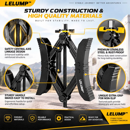 LELUMP™ RV Tire Stabilizer – X-Shaped Dual Tire Chock for Travel Trailers, Motorhomes & Campers