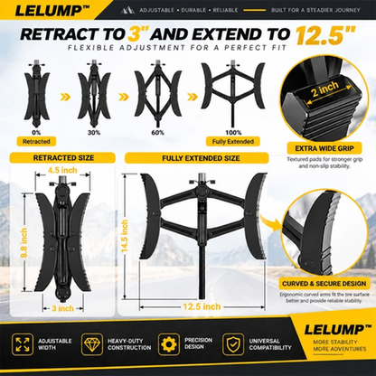 LELUMP™ RV Tire Stabilizer – X-Shaped Dual Tire Chock for Travel Trailers, Motorhomes & Campers