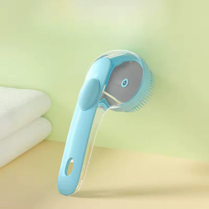 One Press For Rich Foam 🧴Pet Bath Brush with Shampoo Dispenser