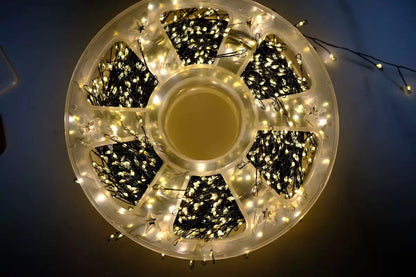 66ft 600 LED Christmas String Lights 🎄 Triple-Density Glow, Waterproof, Storage Reel