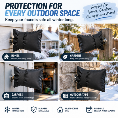 ❄️ Winter Faucet Covers 4-Pack — Protect Outdoor Faucets From Freezing & Costly Repairs
