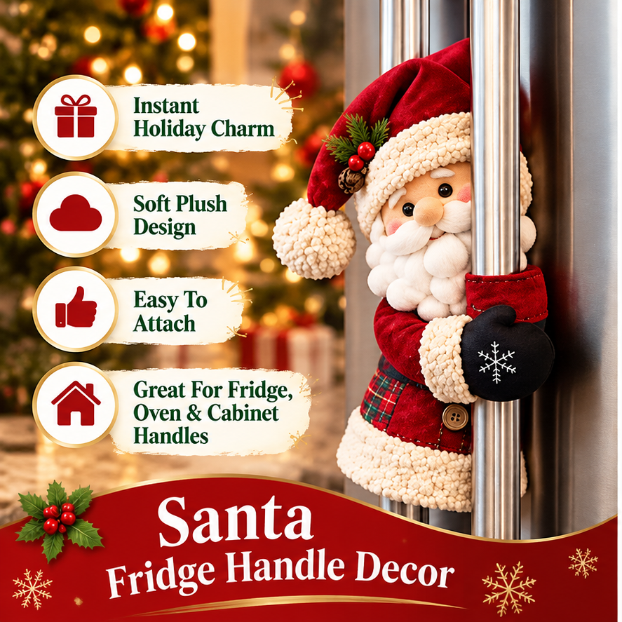 🎄 Santa & Snowman Christmas Handle Decor Set