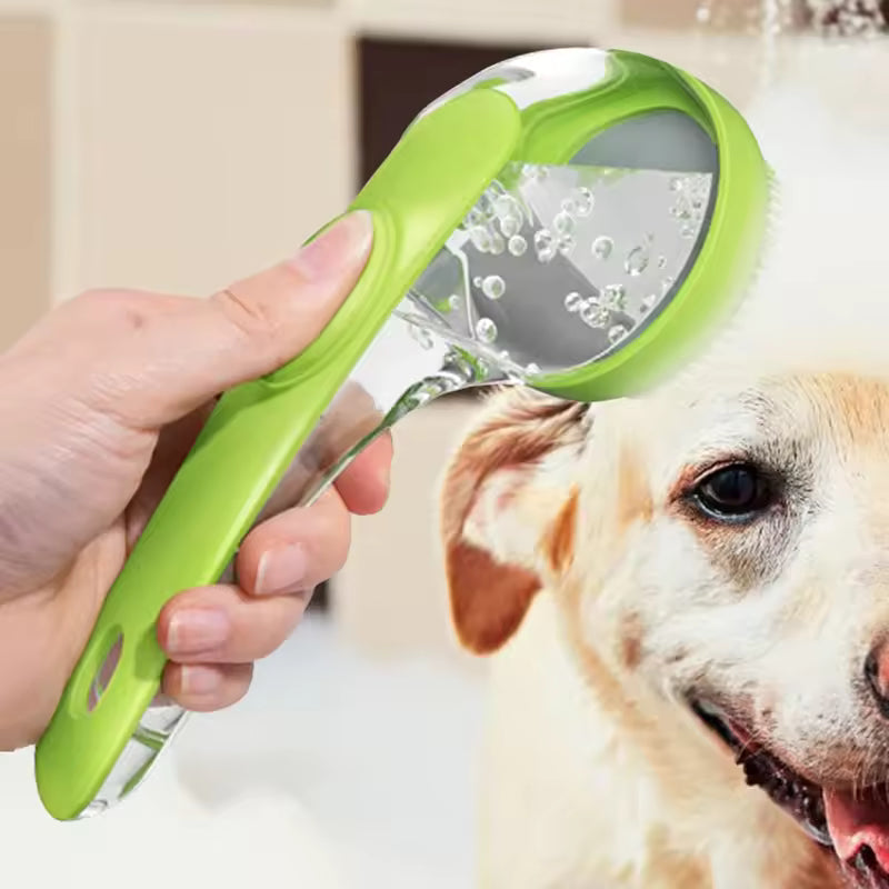 One Press For Rich Foam 🧴Pet Bath Brush with Shampoo Dispenser