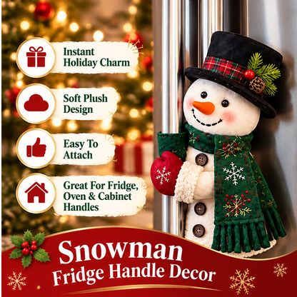 🎄 Santa & Snowman Christmas Handle Decor Set