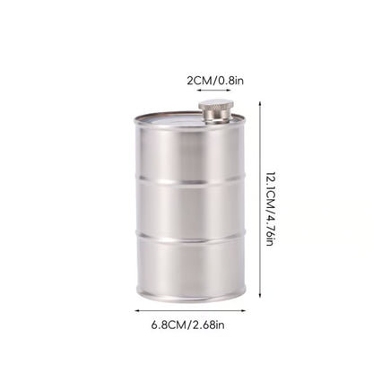 🛢️Novelty Oil‑Drum Shaped Flask | Leak‑Resistant Beverage Vessel for Auto‑Lovers & Man Cave Decor