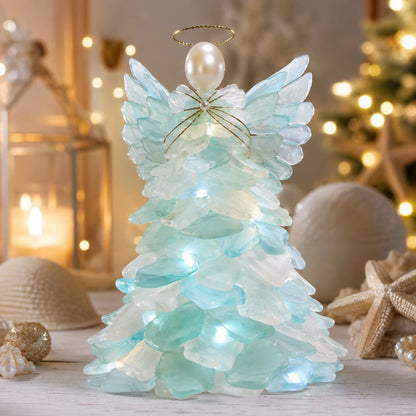 ⏳ Last Day 49% OFF – 🎅 Beginner-Friendly DIY Lighted Sea Glass Santa Christmas Decor Kit 💕
