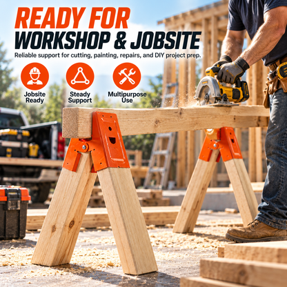 🛠️Heavy Duty Sawhorse Brackets with Clamp