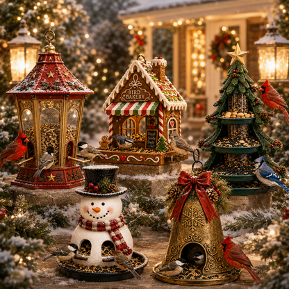 🔥Hot Sale 45% OFF🎄 Christmas Bird Feeder Collection