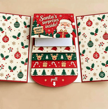 ⏰LAST DAY 50% OFF - 2026 New 🎅💳 (4PCS）Waterfall Christmas Gift Card Booklet ✨