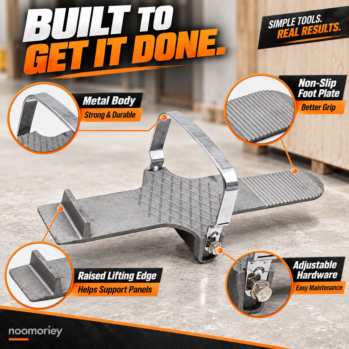 🚪 Panel Lifter – Foot-Powered Installation Tool