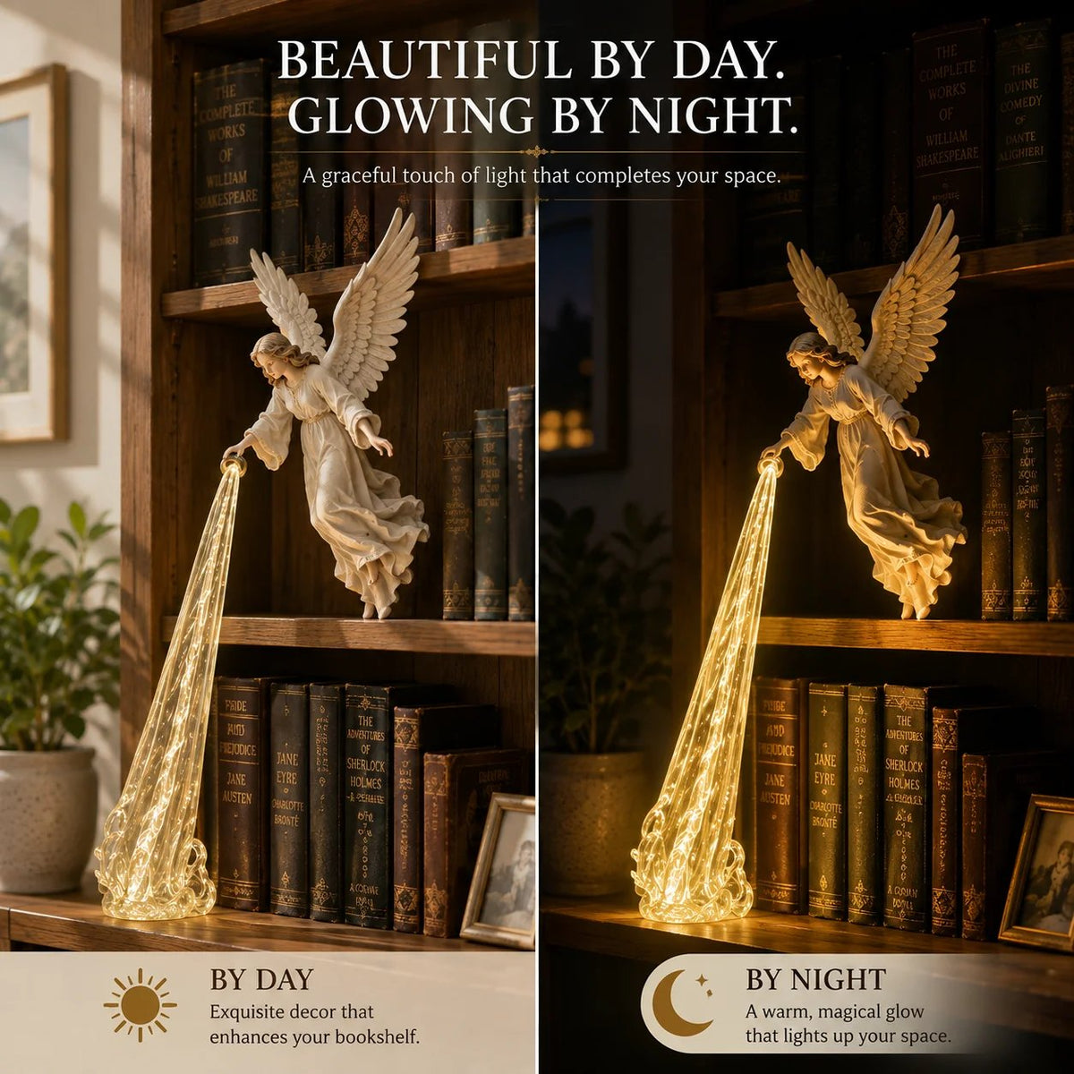 🔥Heavenly Guardian — Angel Beam Bookshelf Decor