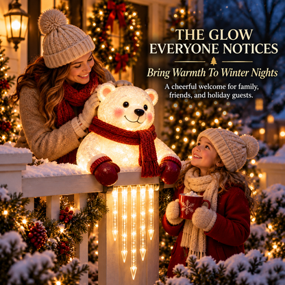🐻🎄 Winter Light Cute Bear Icicle Light