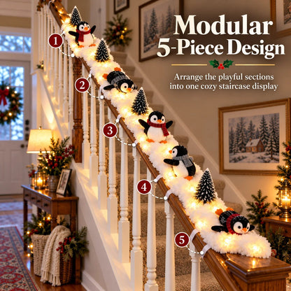 🐧 Penguin Christmas Stair Snow Decor | A Cozy Penguin Christmas Story ✨