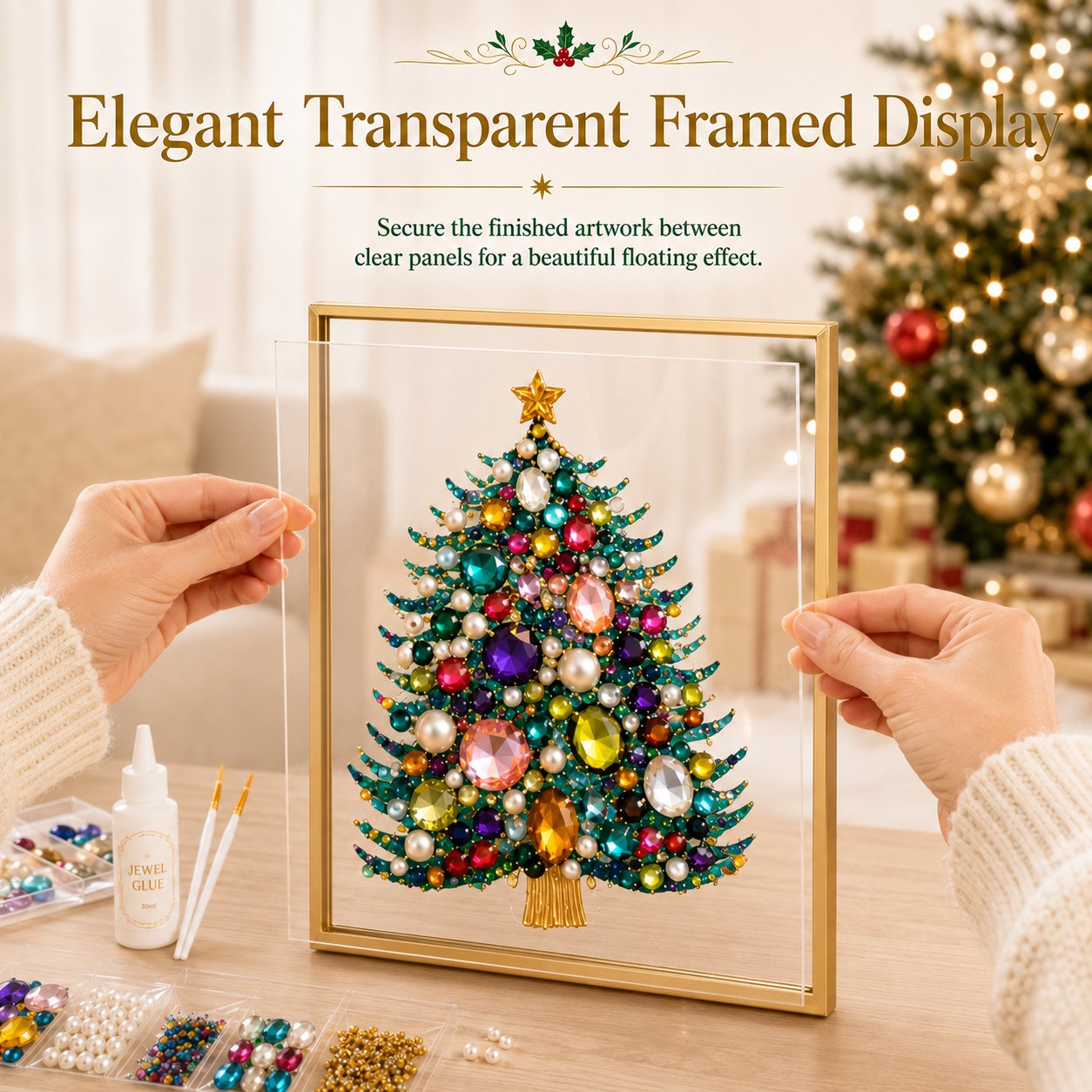 🔥 LAST DAY 49% OFF – 🎄 DIY Jeweled Christmas Tree Art Kit 💎✨