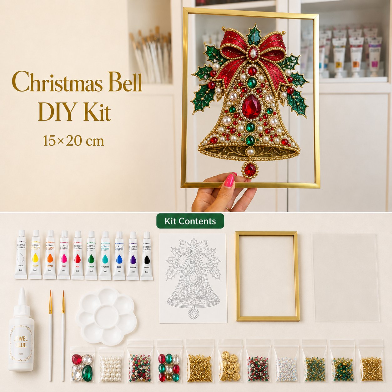🔥 LAST DAY 49% OFF – 🎄 DIY Jeweled Christmas Tree Art Kit 💎✨