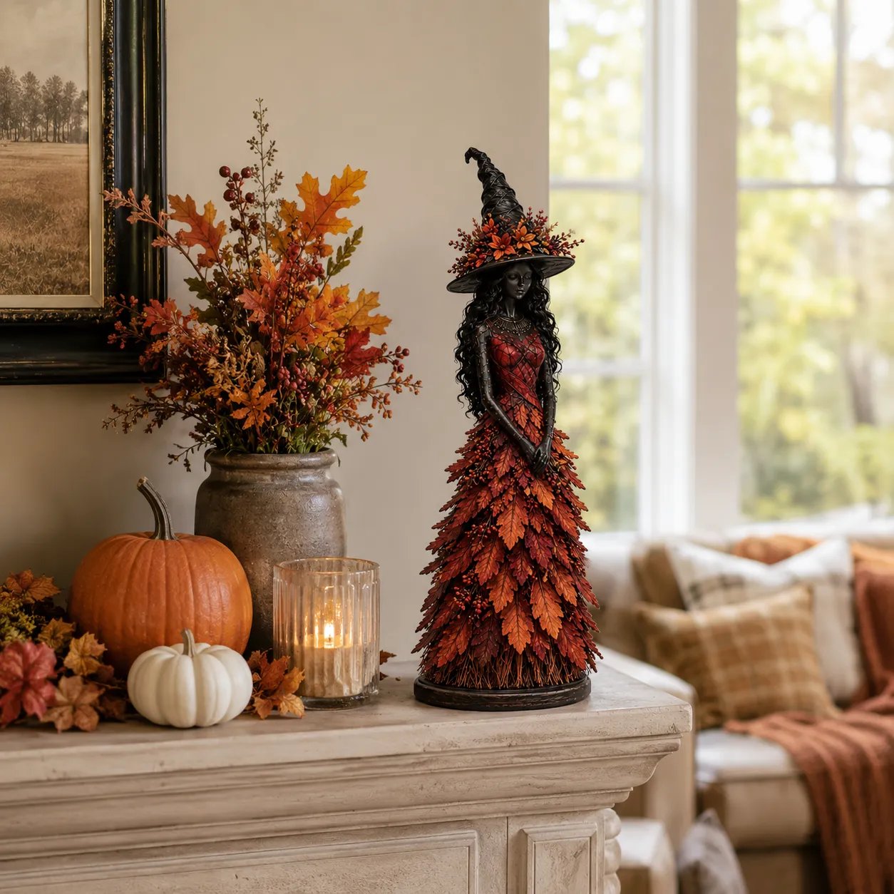 🔥🧙Enchanted Autumn Witch Figurine (✨2026 Limited Edition)