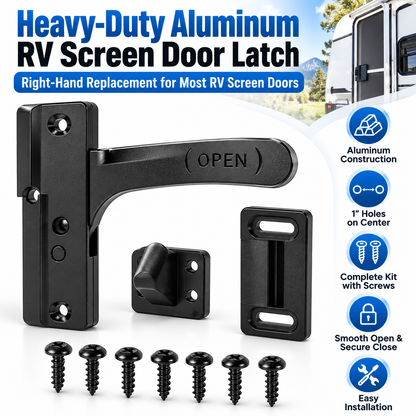 🎃Halloween Deal 50% OFF!  Aluminum RV Screen Door Latch Handle Replacement for Left Right  Hand