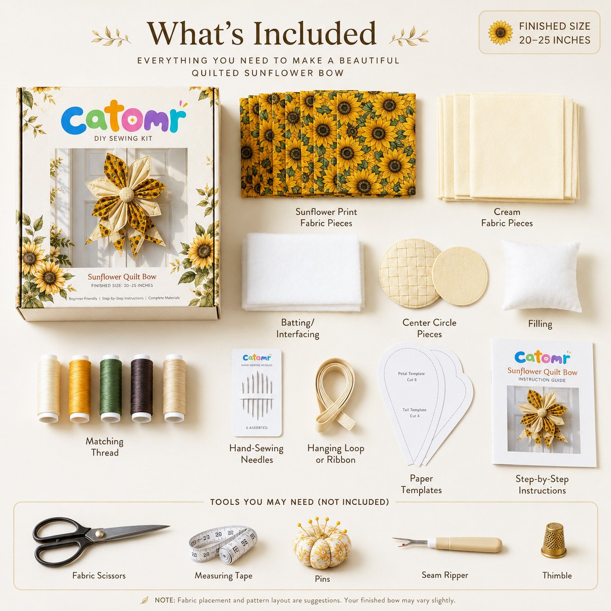 🔥Last Day 50% OFF- Large Patchwork Bow Sewing Kit 💕