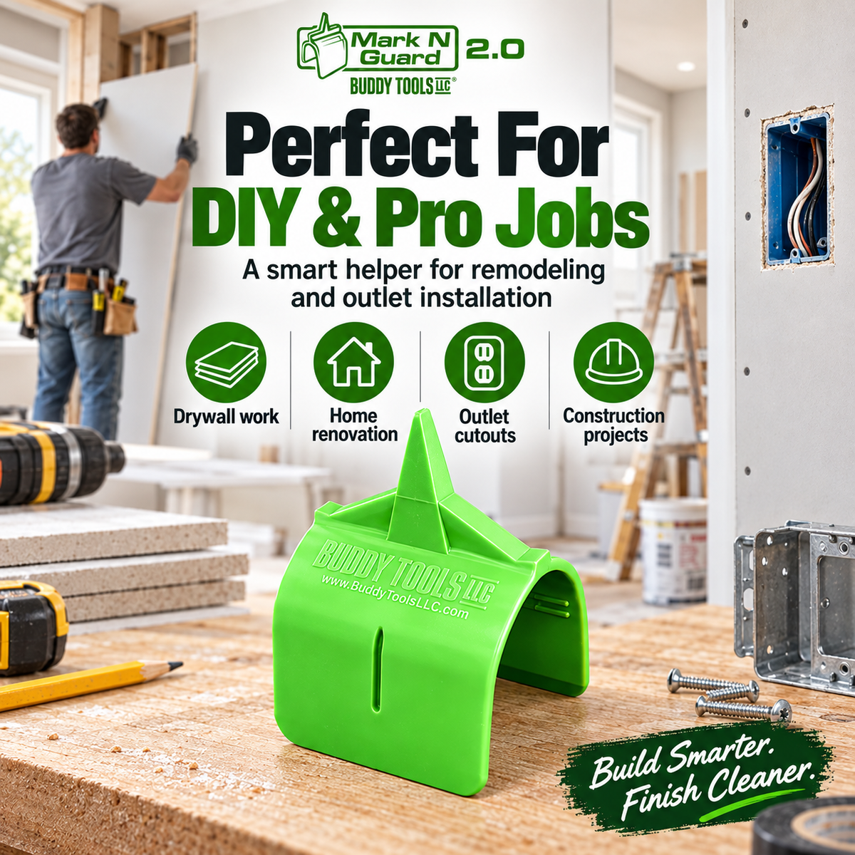 🎯 5-Piece Drywall Electrical Box Locator & Wire Protection Tool Set