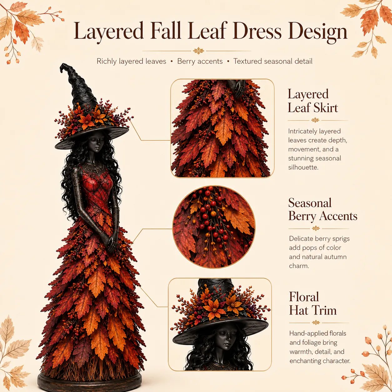 🔥🧙Enchanted Autumn Witch Figurine (✨2026 Limited Edition)