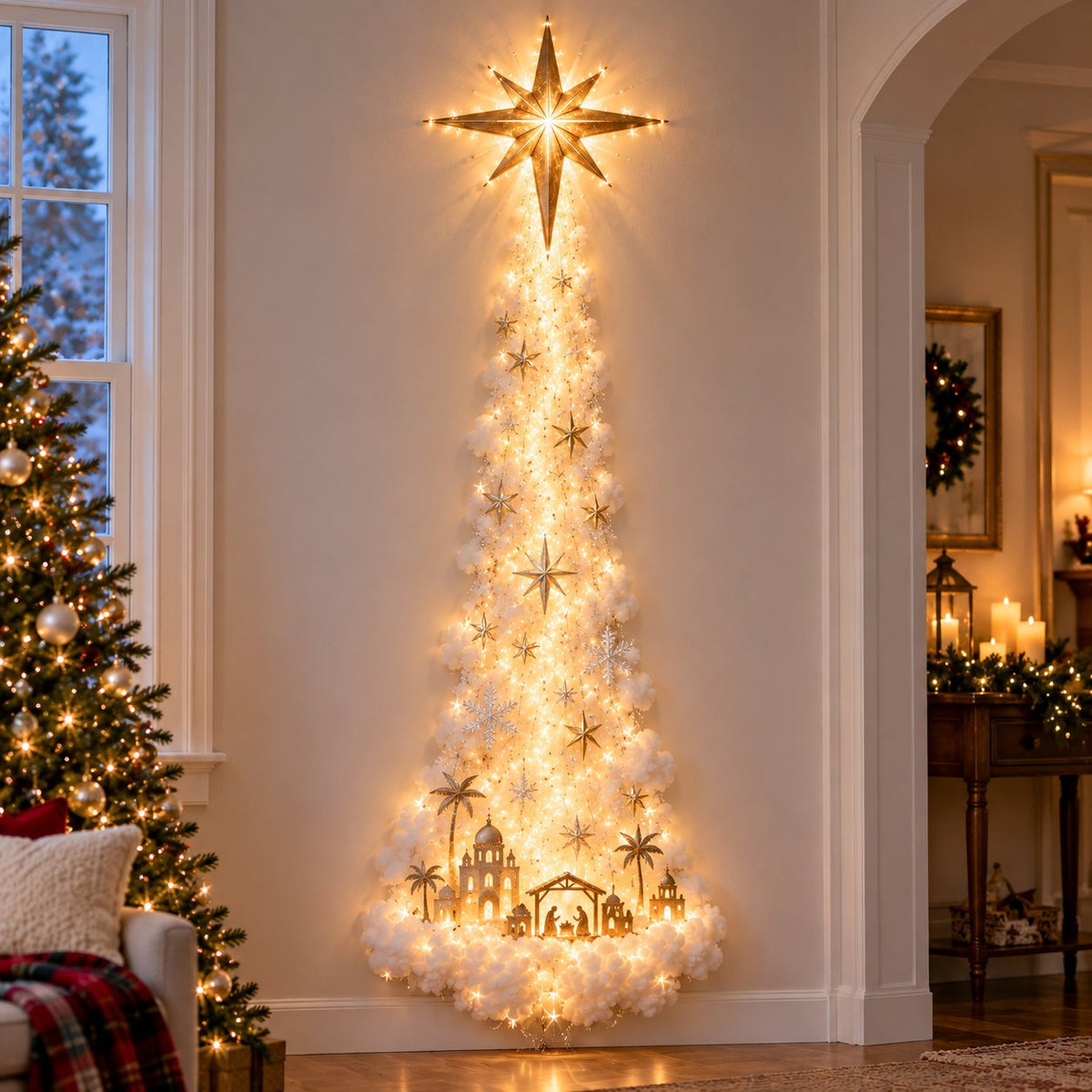 🎅 49% OFF Today Only ✨ Christmas Magic Trail Wall Light for a Festive Glow