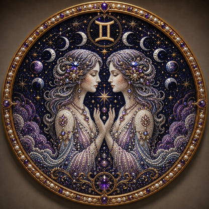 🔥 LAST DAY 49% OFF – ✨ Premium 3D Pearl 12 Zodiac Signs Art Kit ♈🌙💎
