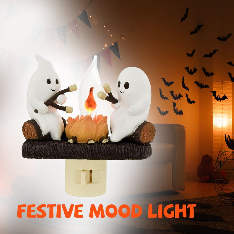 👻Cute Ghost Campfire Halloween Nightlight🔥