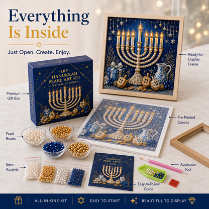 👍👍HOT SALE 50% OFF - DIY Hanukkah Pearl Art Kit🎁