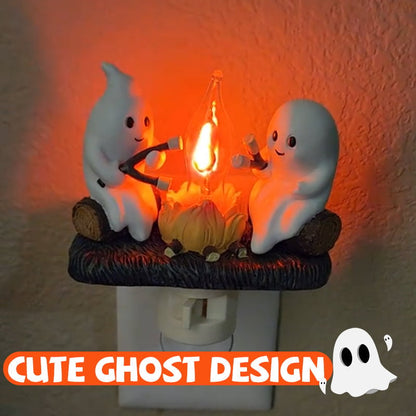 👻Cute Ghost Campfire Halloween Nightlight🔥