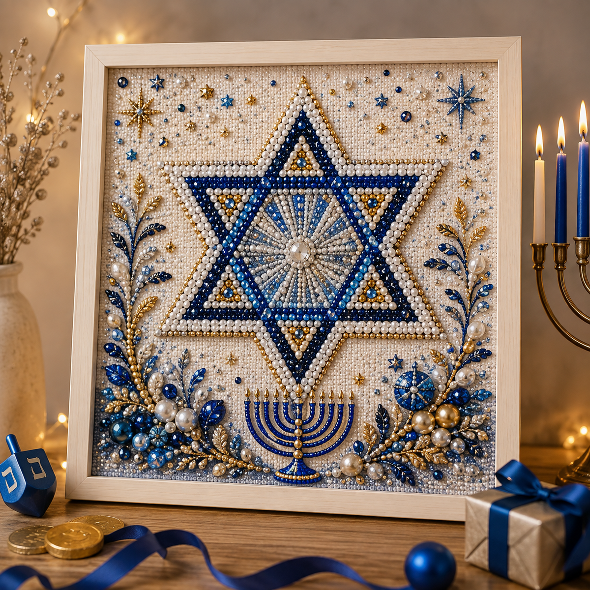 👍👍HOT SALE 50% OFF - DIY Hanukkah Pearl Art Kit🎁