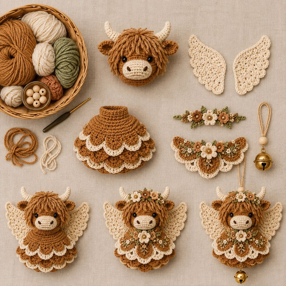 🔥Last Day49% OFF 🪽 Animal Angel Crochet Ornament DIY Kit
