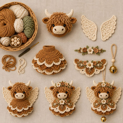 🔥Last Day49% OFF 🪽 Animal Angel Crochet Ornament DIY Kit