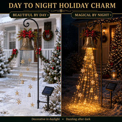 ✨✨Hot Sale 50% OFF🎄 Christmas Bell Cascade Solar Yard Light✨