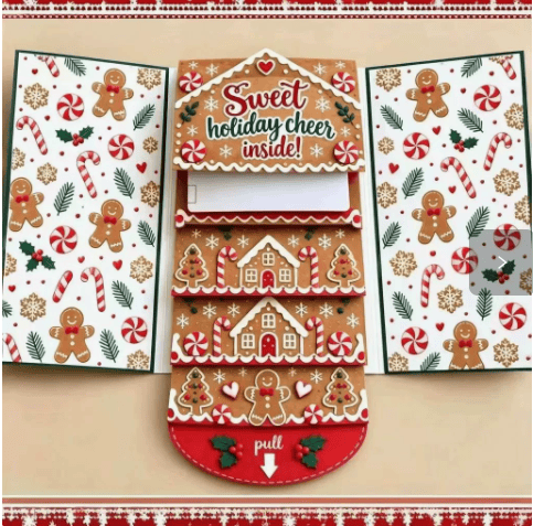 ⏰LAST DAY 50% OFF - 2026 New 🎅💳 (4PCS）Waterfall Christmas Gift Card Booklet ✨