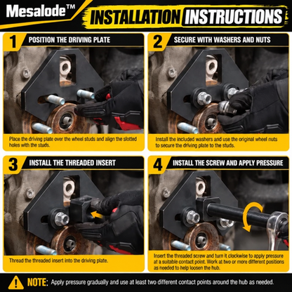 🎃Halloween Deal 50% OFF! Mesalode™ Heavy-Duty Wheel Hub Removal Tool Kit – 5, 6 & 8 Lug Hub Puller for Cars & Trucks