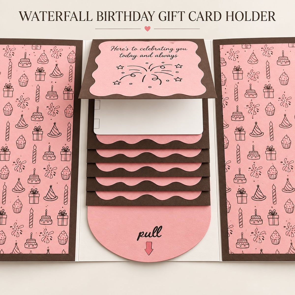 ⏰LAST DAY 50% OFF - 2026 New 🎅💳 (4PCS）Waterfall Christmas Gift Card Booklet ✨