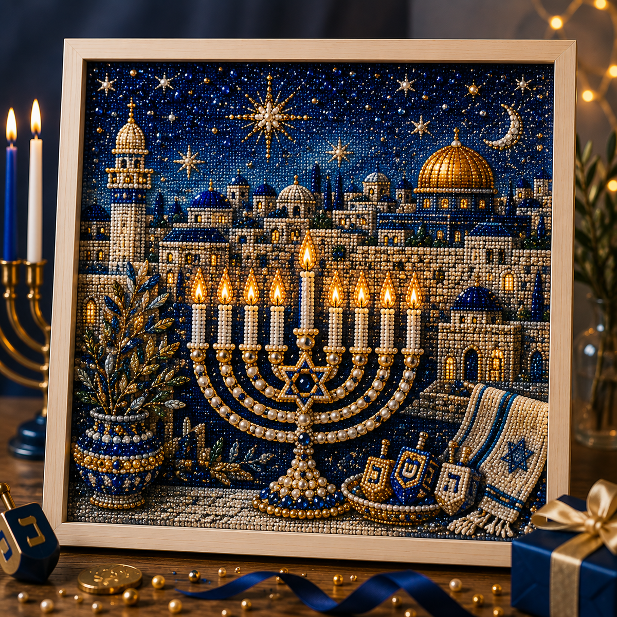 👍👍HOT SALE 50% OFF - DIY Hanukkah Pearl Art Kit🎁