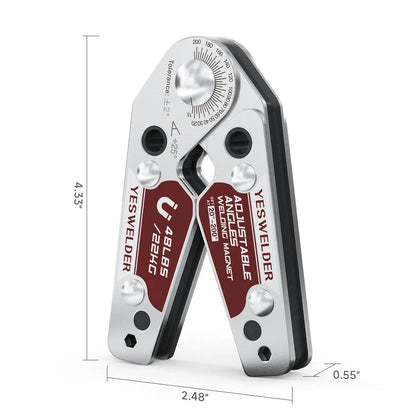 🧲 Adjustable-Angle Welding Magnet – 48 or 77 lb
