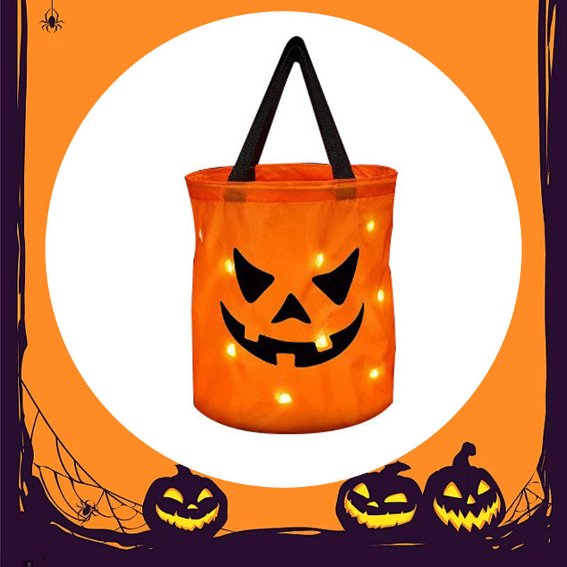 🎃 2026 Sale — Over 19,000 Sold!✨ Halloween Glowing Pumpkin Bag – LED Lights & Spacious Interior 🍬