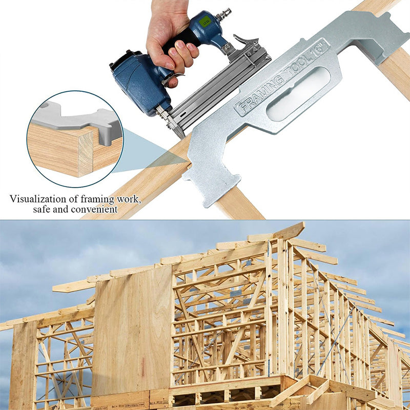 📐 Framing stud layout? Nail it every time — no more measuring twice and still getting it wrong. This aluminum alloy tool locks in 16-inch centers, keeps everything square, and speeds up the whole job. 🔧
