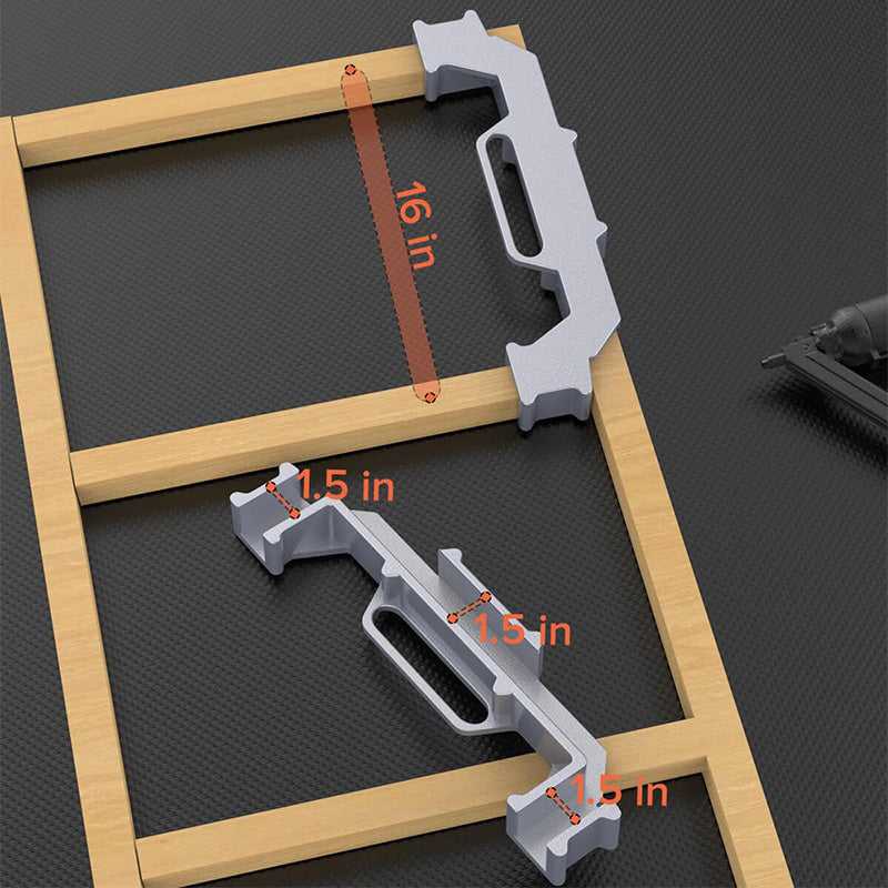 📐 Framing stud layout? Nail it every time — no more measuring twice and still getting it wrong. This aluminum alloy tool locks in 16-inch centers, keeps everything square, and speeds up the whole job. 🔧