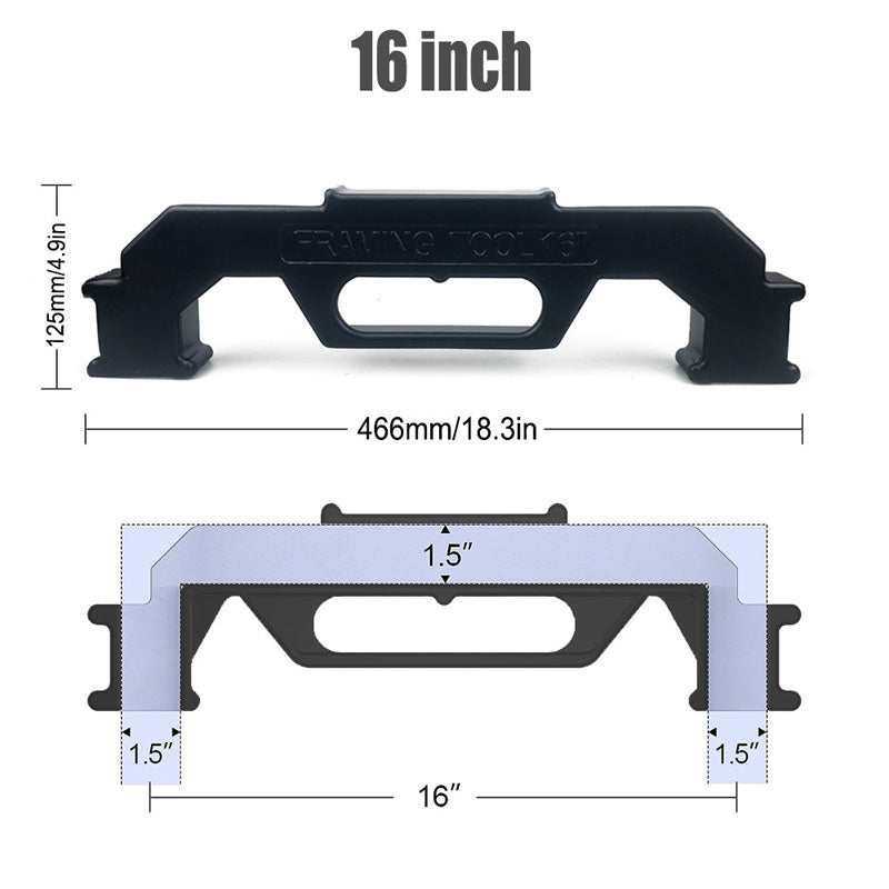 📐 Framing stud layout? Nail it every time — no more measuring twice and still getting it wrong. This aluminum alloy tool locks in 16-inch centers, keeps everything square, and speeds up the whole job. 🔧