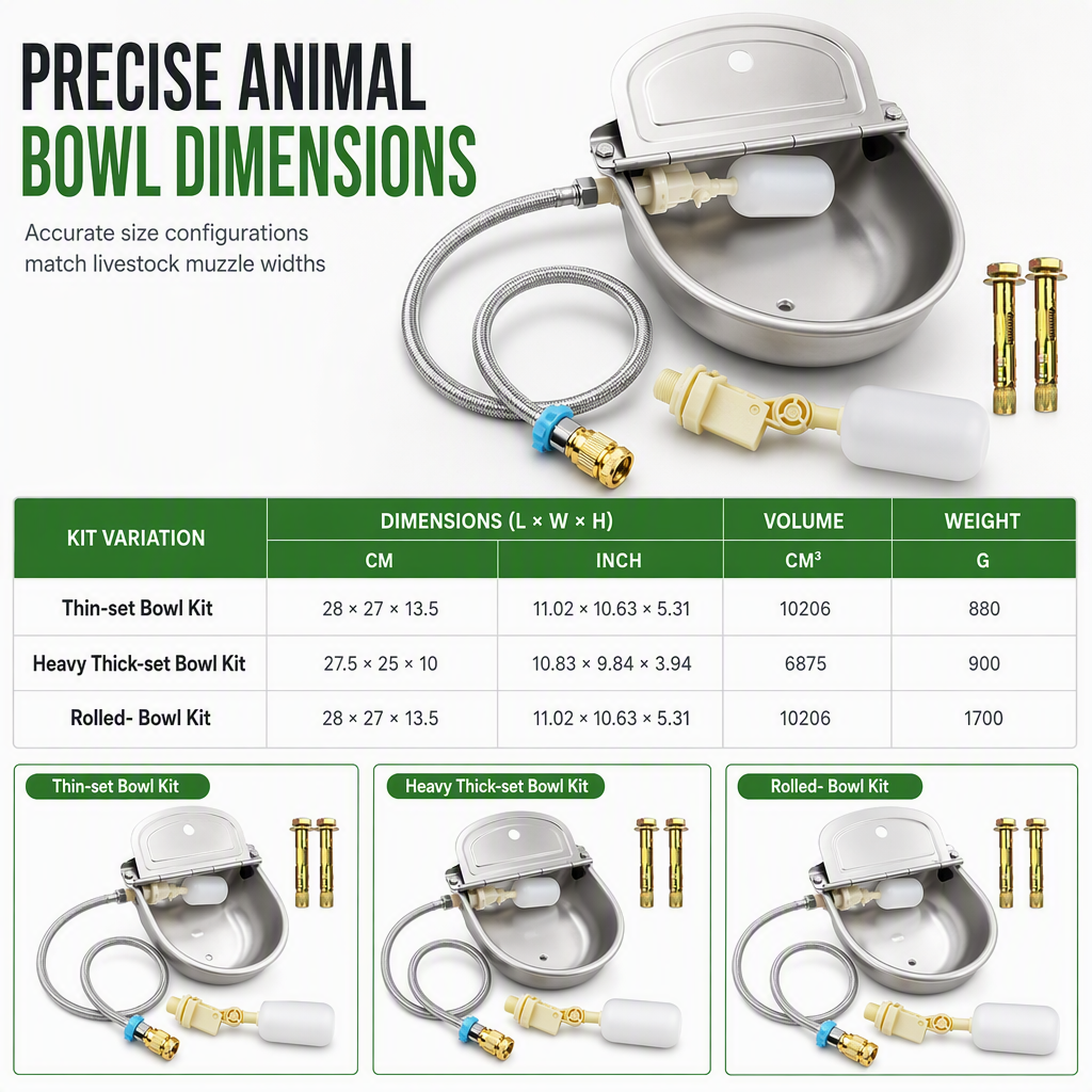 🐄 Automatic 304 Stainless Steel Drinking Bowl with Float and Drain Hole for Cattle Horses Sheep and Dogs 🤖
