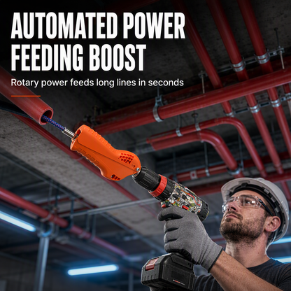 🔥 HOT SALE 50% OFF 🔌 Electrician Wire Threader Kit — Drill-Powered, Tension Control, Fast Wiring