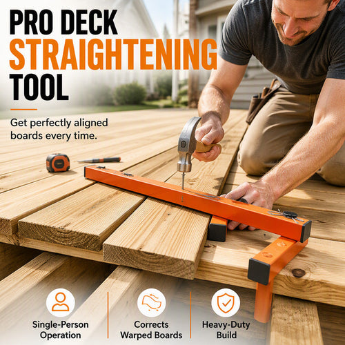 ⏰Multi-Angle Deck Straightener and Wood Board Adjuster Flooring Tool for Woodworking